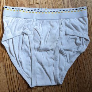 Tiger Underwear Double Seat White Briefs Size S
